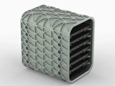 AERO SPACE HARD DRIVE ENCLOSURES - SSD - HDD - 4 OR 6 DRIVE 3D print model