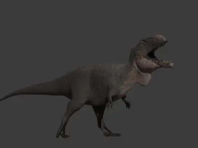Giganotosaurus low-poly 3D model Low-poly 3D model