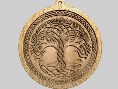 HM Life Tree 001 Keychain 3D print model