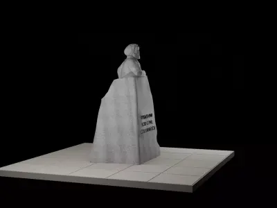 Karl Marx Monument Statue 3D model