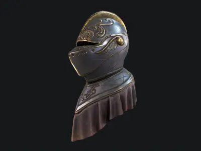 Medieval Helmet 2 Low-poly 3D model