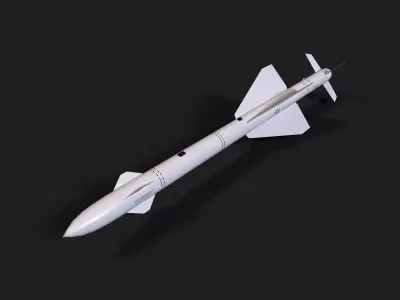 aa7 r24 air to air missile Low-poly 3D model