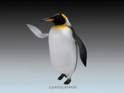 Emperor penguin Low-poly 3D model