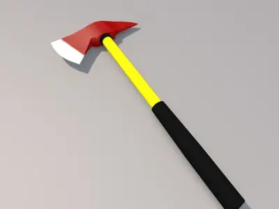 Fire Axe game ready PBR low poly Free low-poly 3D model