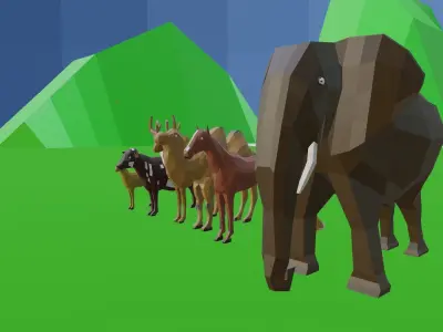 Animal Collection 3D lowpay 3D Low-poly 3D model