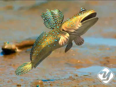 BBoleophthalmus Pectinirostris 3d Model Low-poly 3D model