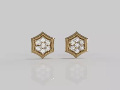 little and beautiful stud earrings Free 3D print model