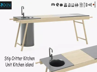 Stip Critter Kitchen Unit Free 3D model
