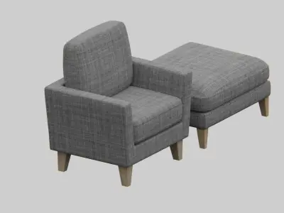 Furniture Set-01 Low-poly 3D model