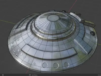 UFO Spaceship Low-poly 3D model