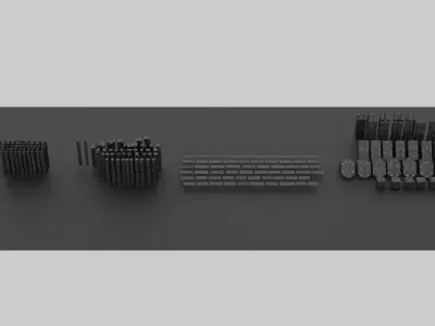 Fantasy enviroment kitbash 3D model