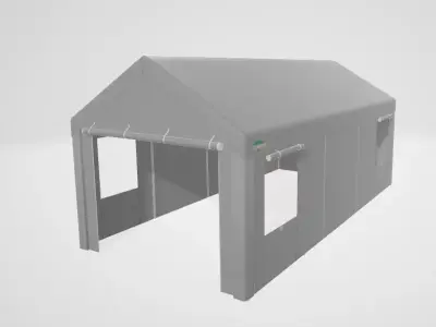  Heavy Duty Carport With Powder Coated Steel Metal Frame Low-poly 3D model