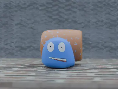 SNAIL MADE IN BLENDER FULLY RIGGED 3D model