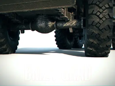 BM-21 Grad PBR Low-poly 3D model