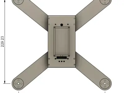 Fully 3D Printable 7 inch Quadcopter Drone 3D print model