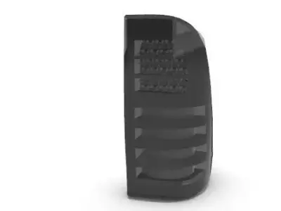 Stop Led Black Toyota Hilux Low-poly 3D model