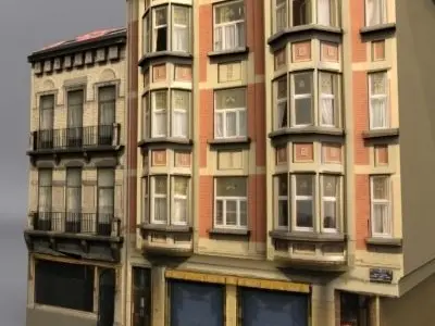  Low Poly Building 04 3D model