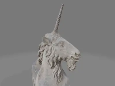 unicorn statue 3D model