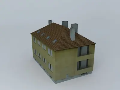 Older residential building Caprag 1 Free 3D model