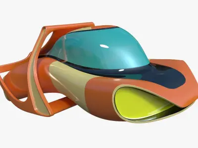 Hover jet car 3D model