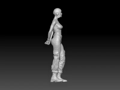 APOCALYPSE GARAGE MILITARY GIRL 3D print model