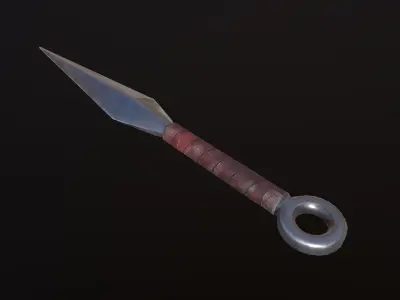 Kunai sword Free low-poly 3D model