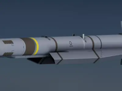 Meteor AA Missile Low-poly 3D model