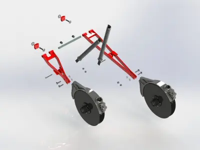 Coulter unit with linkage Low-poly 3D model