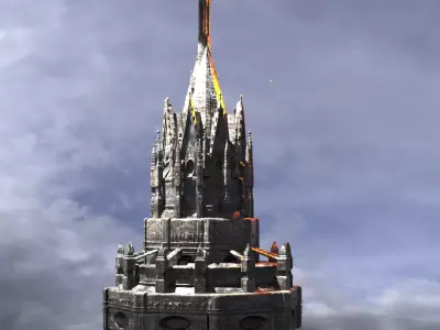 Ireland Castle fortress tower 3D model