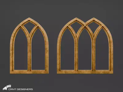 Gothic Window 3D Model 3D model