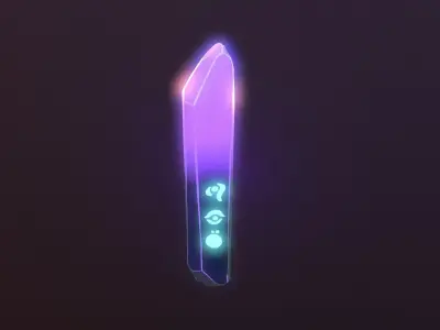 Stylized crystal Low-poly 3D model buy