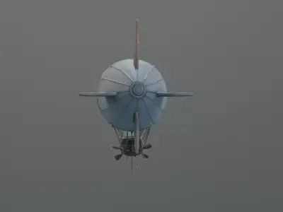 destroyed airship 3D model