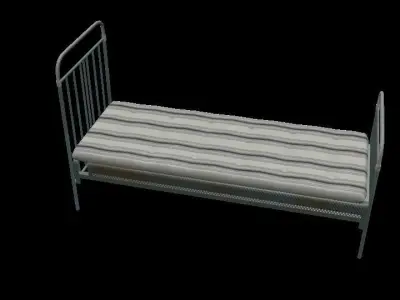 Metal bed Free 3D model