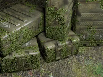 supply box 2 3d Model FREE download Free low-poly 3D model