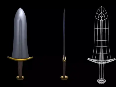 Low Poly Dagger Pack for Unreal Engine Free low-poly 3D model