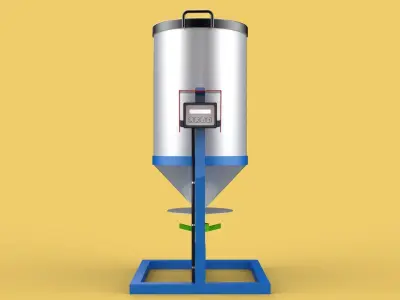 AUTOMATIC FISH FEEDER ROTARY SPREADER CENTRIFUGAL 3D model