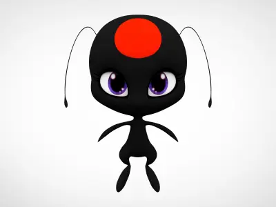 Tikki Akumatized Low-poly 3D model