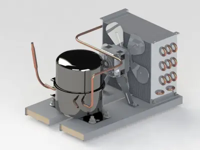 Chiller Unit for Refrigerator 3D model