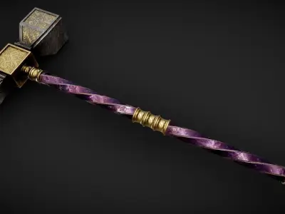 Medieval WarHammer Low-poly 3D model