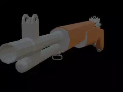 Low Poly M1 Garand Low-poly 3D model