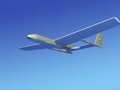 Mohajer 3 Drone V02 3D model