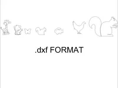 Animals 5 zoo animal wall decals 3D model