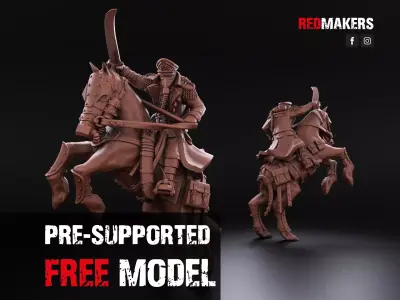 Death Squad - Mounted Commissar of the Imperial Force Free 3D print model