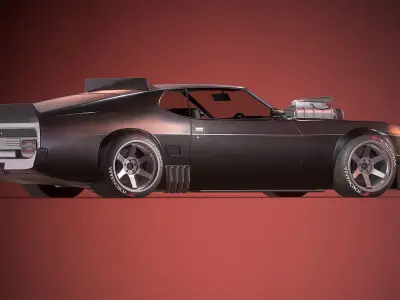 Mad Max Interceptor Low-poly 3D model