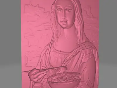 Mona Lisa 3D print model