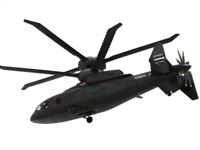 Sikorsky Boeing SB 1 Defiant helicopter 3D model