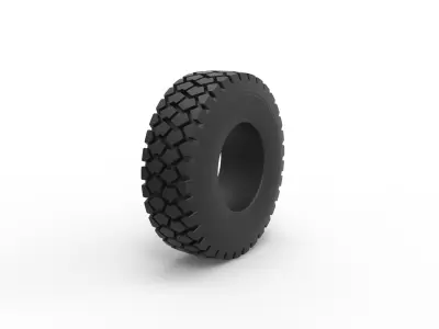 Military truck tire Scale 1 to 25 3D print model