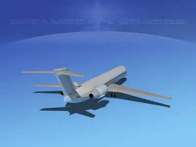 McDonnell Douglas MD-90 LP SS Low-poly 3D model