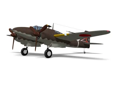 Kawasaki Ki102 otsu 3D model