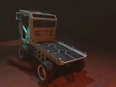 Sci-fi Cart Low-poly 3D model